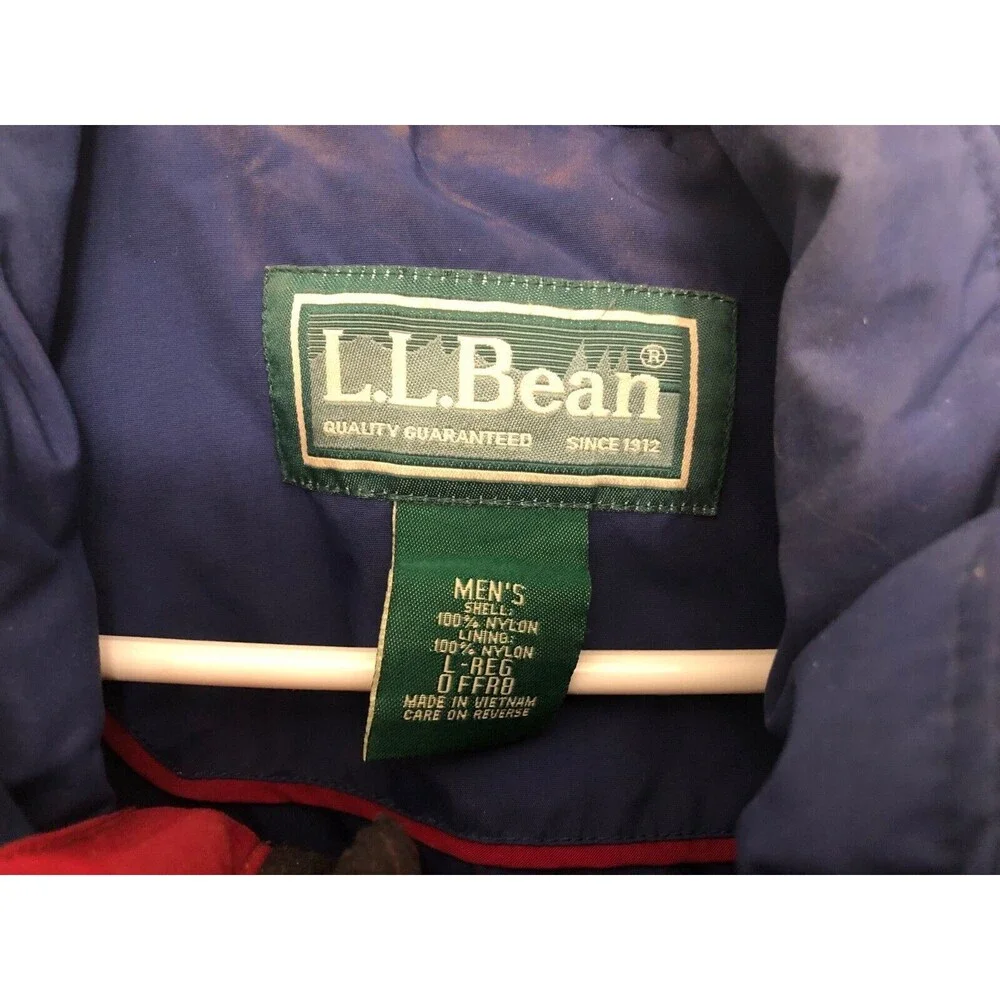 L.L. Bean soft‎ shell jacket 100% nylon dark blue Large
